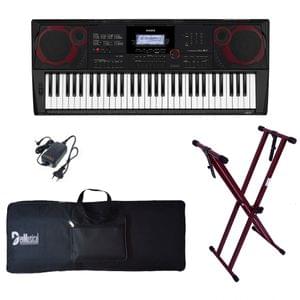 CT X8000IN Casio Keyboard Combo Package with Adaptor Bag and Amee Grey Stand